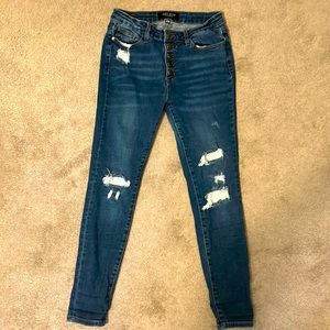 Judy Blue Patchwork Ripped Jeans